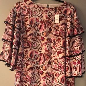 Loft Paisley ruffle sleeve blouse